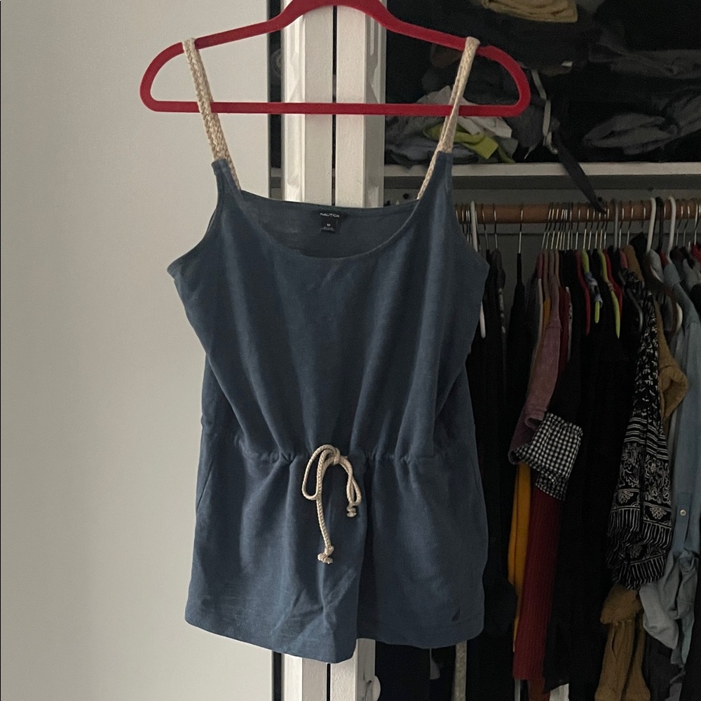 Nautica Navy Camisole with Rope Straps
